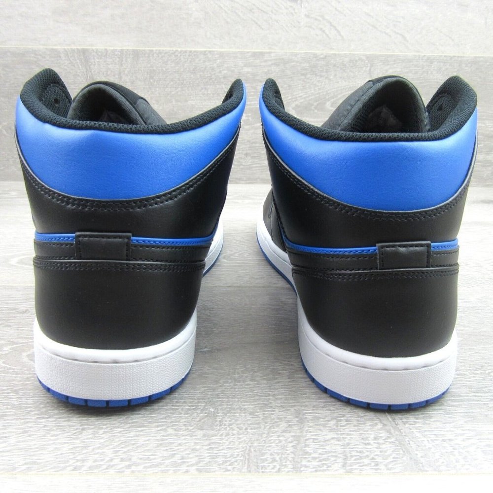 Air Jordan 1 Mid  Sneakers Mens Size 13 Royal Blue Black White NEW - Picture 8 of 15